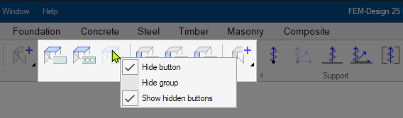 Tab menu customization