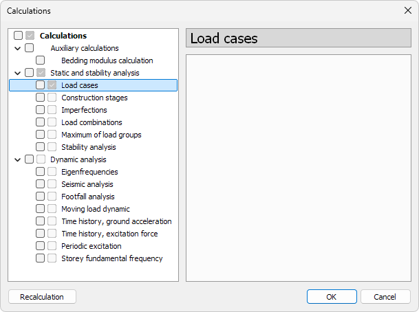 Load cases