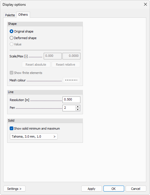 Colour palette – Others tab