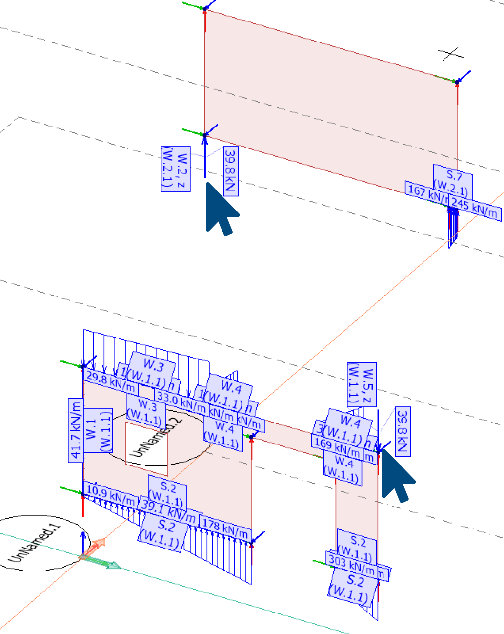 The exported model back in FEM-Design