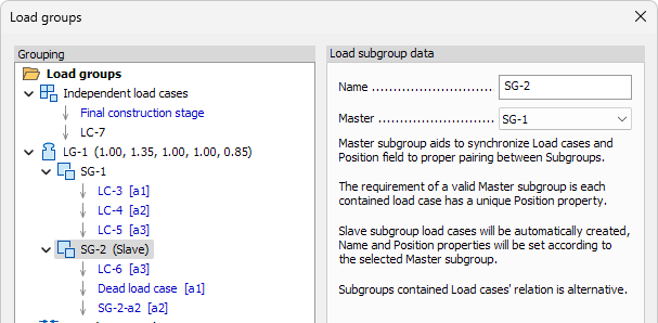 Selecting master for slave subgroup