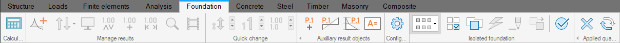 Foundation design tab