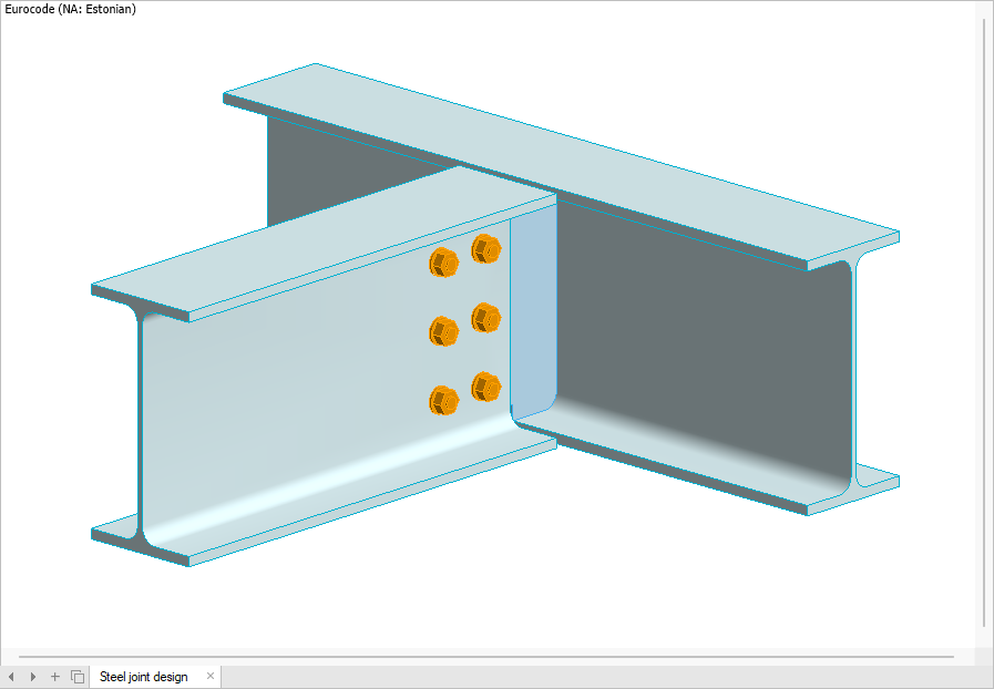 Steel joint mode 3D view