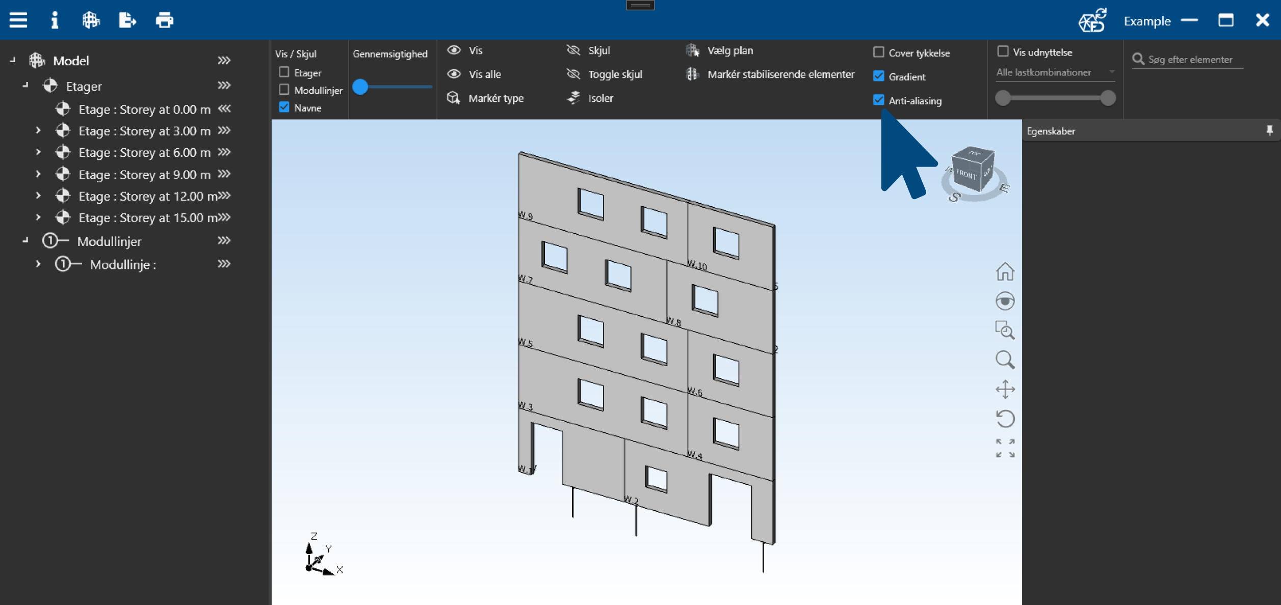 Toggling anti-aliasing for the 3D view