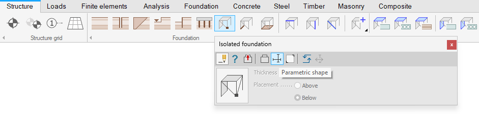 Parametric foundation