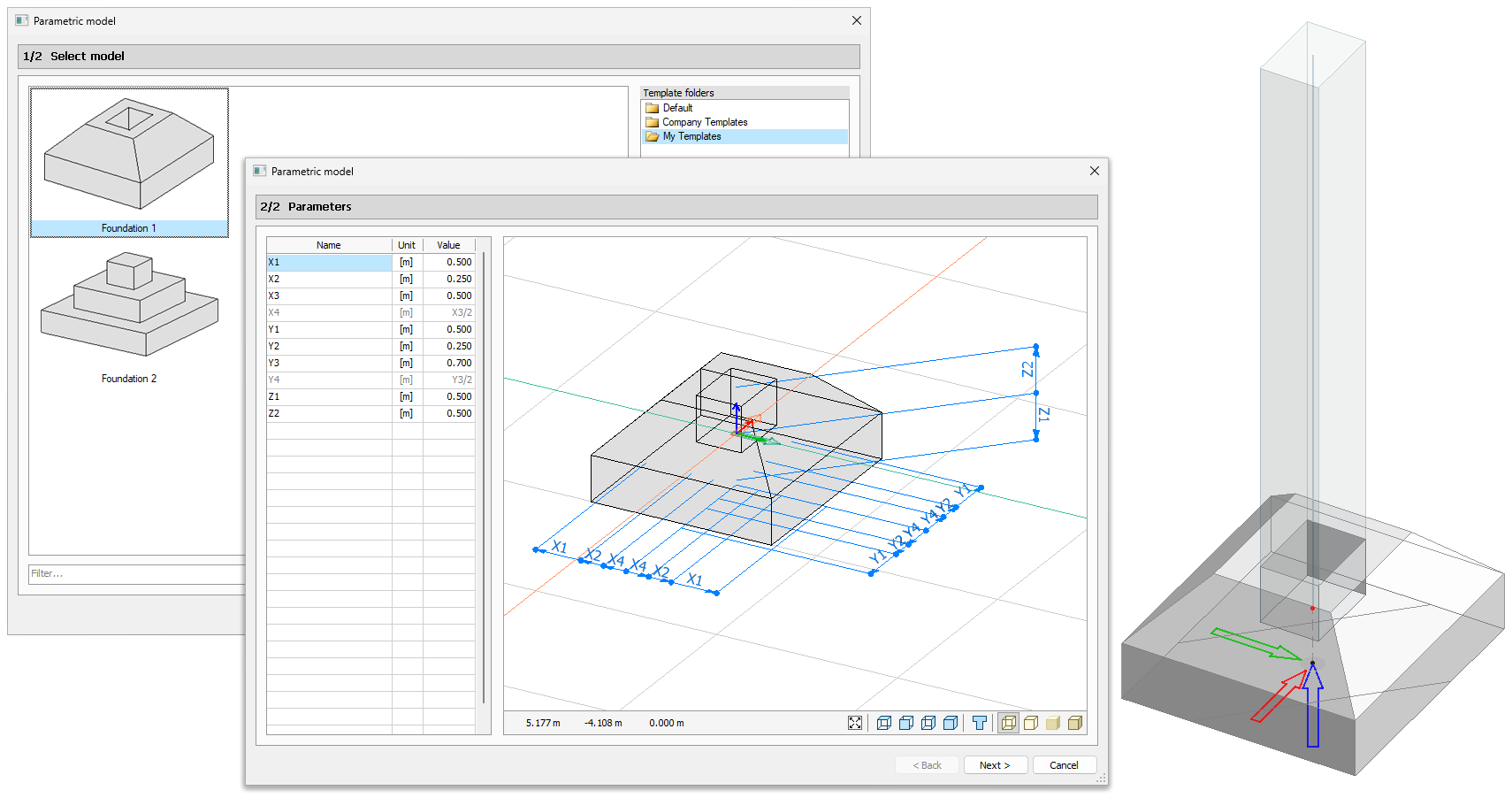 Foundation placement