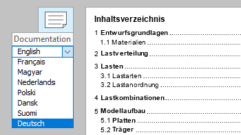 German language in the Documentation