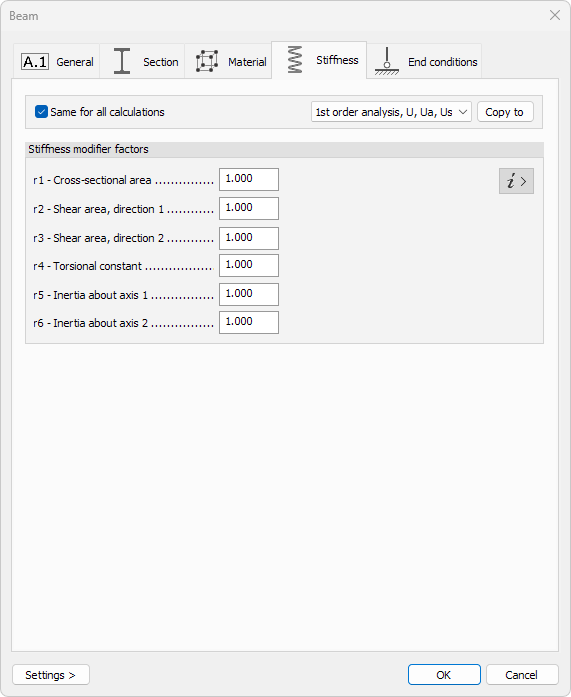 Bar Stiffness dialogue