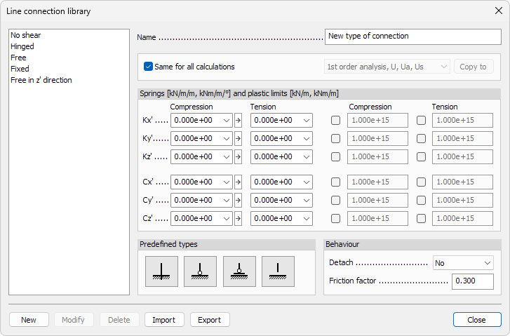 Edit library dialogue