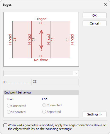 Shell Default Connections dialogue