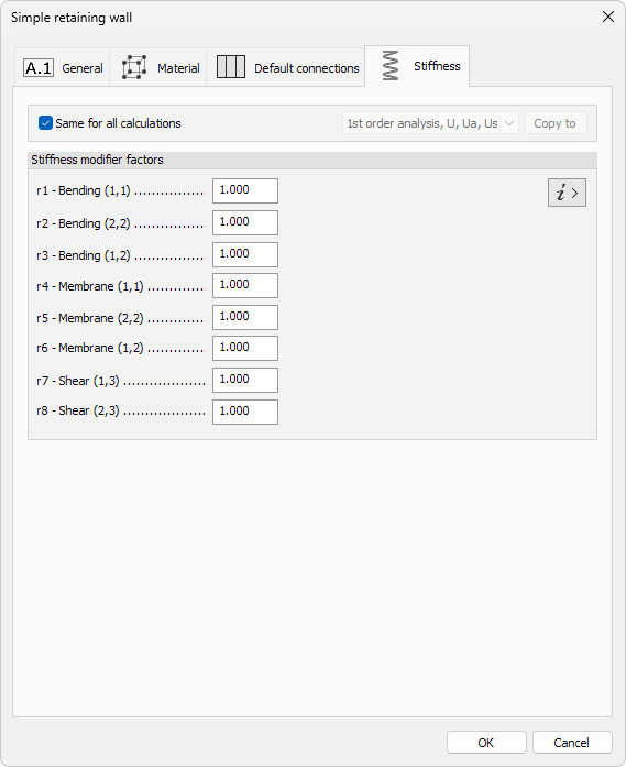 Shell Stiffness dialogue