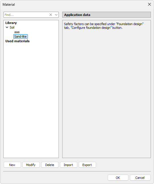 Soil material dialogue